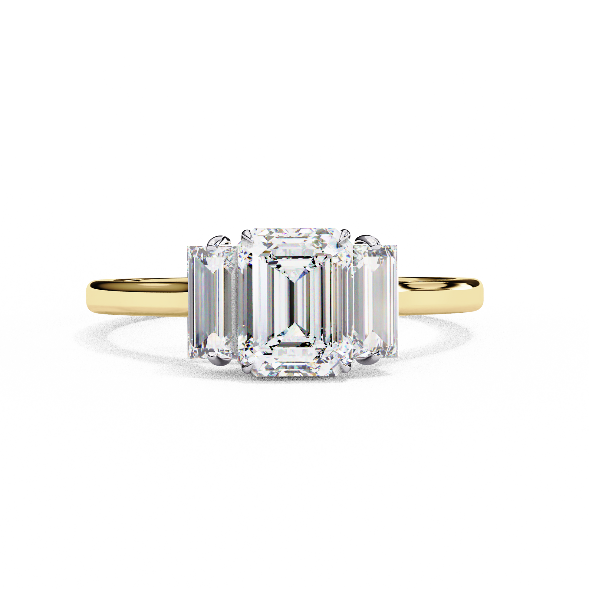 Yellow Gold / Moissanite, Yellow Gold / Lab Grown