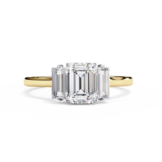 Yellow Gold / Moissanite, Yellow Gold / Lab Grown
