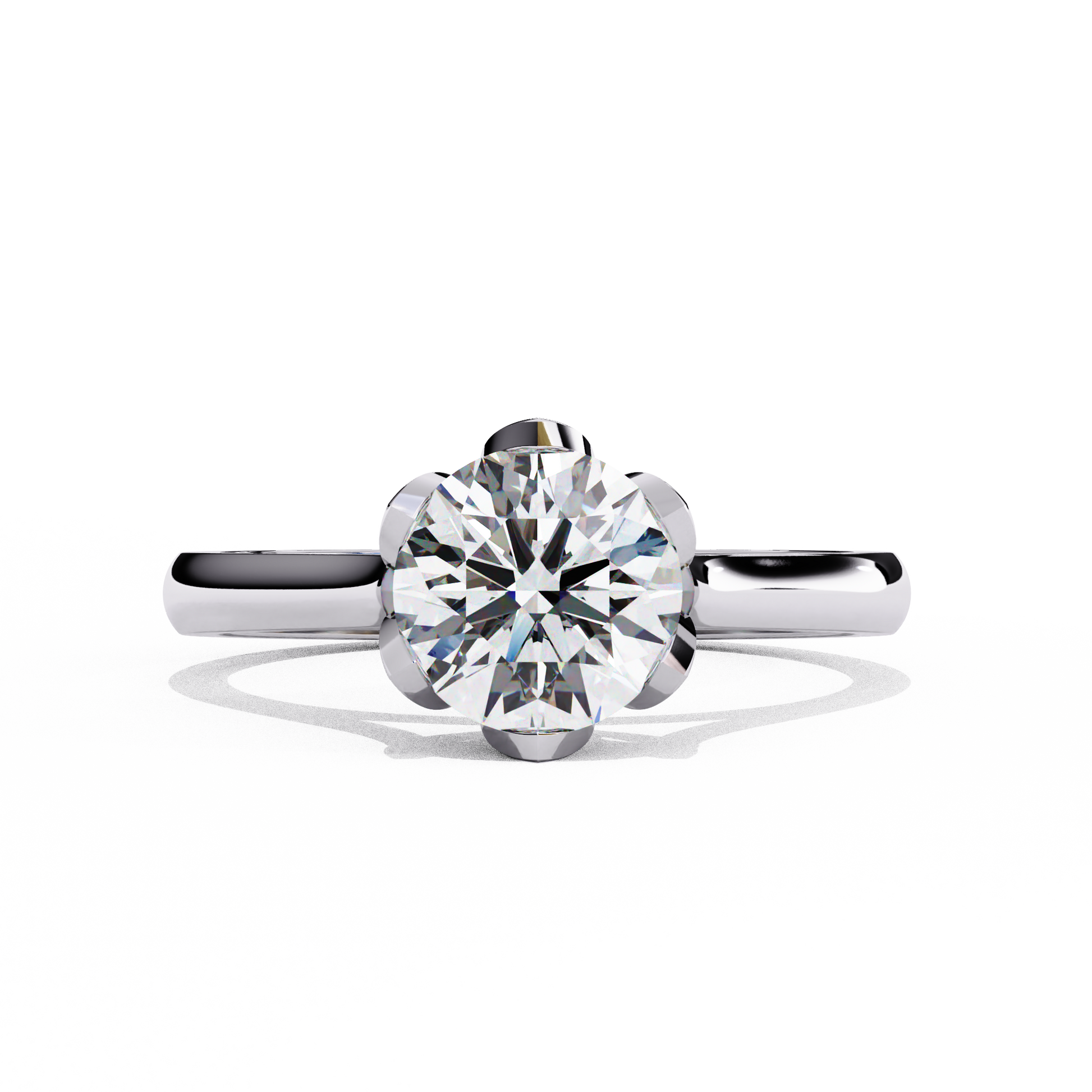 White Gold / Moissanite, White Gold / Lab Grown, 925 Silver / Moissanite, 925 Silver / Lab Grown