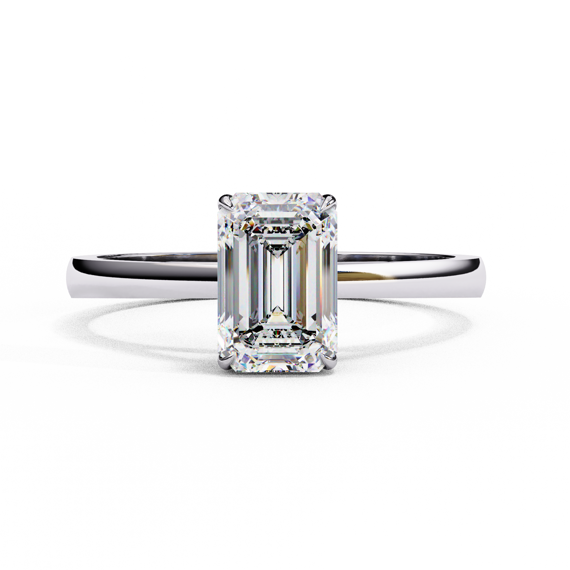 White Gold / Moissanite, White Gold / Lab Grown, 925 Silver / Moissanite, 925 Silver / Lab Grown