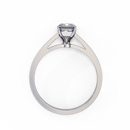 White Gold / Moissanite, White Gold / Lab Grown