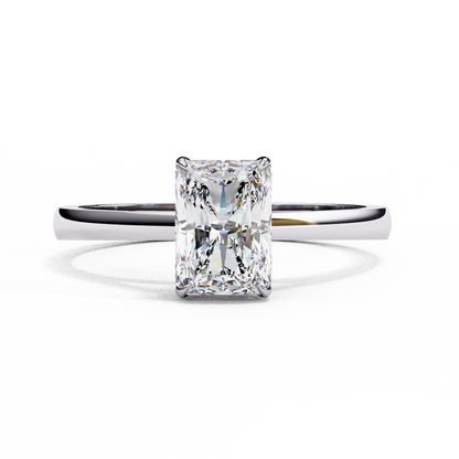 White Gold / Moissanite, White Gold / Lab Grown