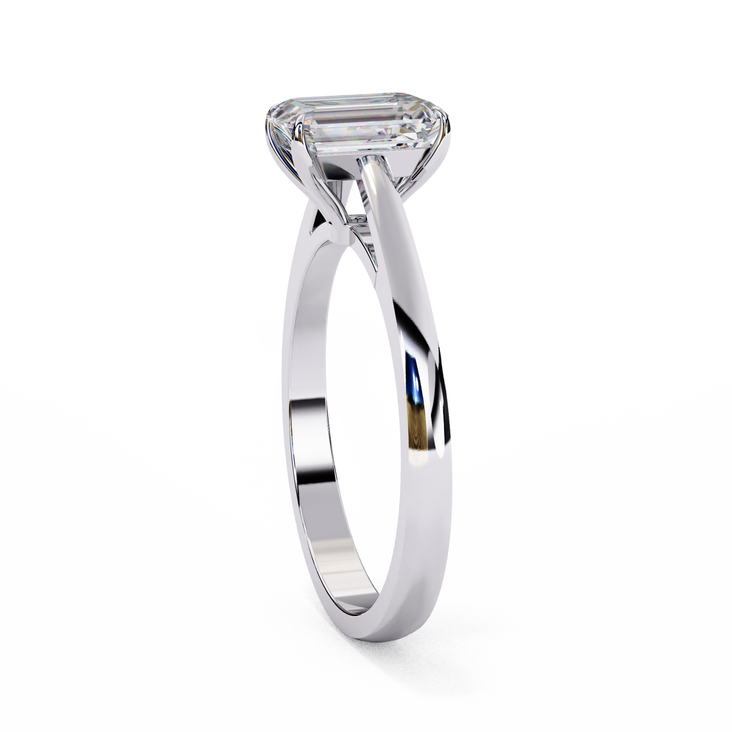 white gold / moissanite, white gold / lab grown
