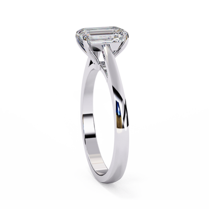 White Gold / Moissanite, White Gold / Lab Grown