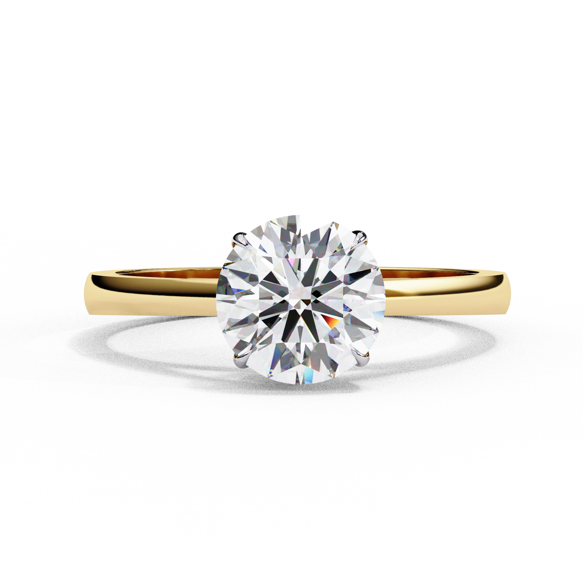 Yellow Gold / Moissanite, Yellow Gold / Lab Grown