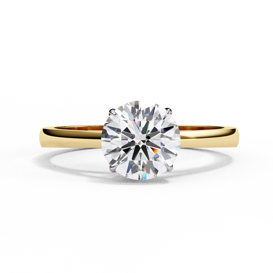 Yellow Gold / Moissanite, Yellow Gold / Lab Grown