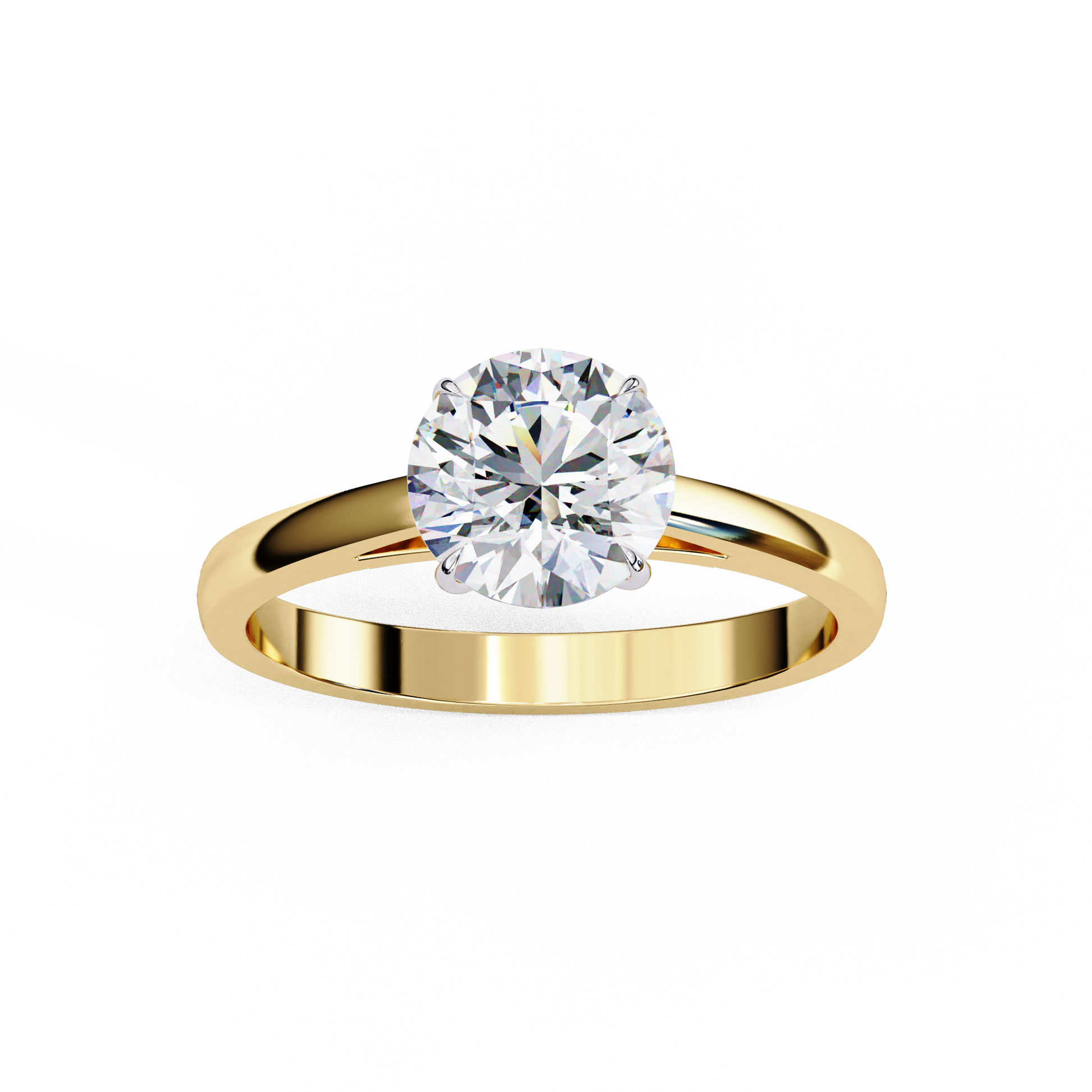 Yellow Gold / Moissanite, Yellow Gold / Lab Grown