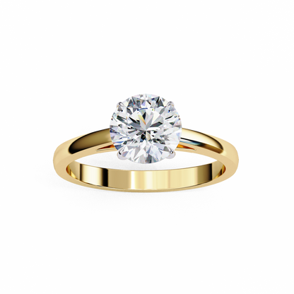 Yellow Gold / Moissanite, Yellow Gold / Lab Grown
