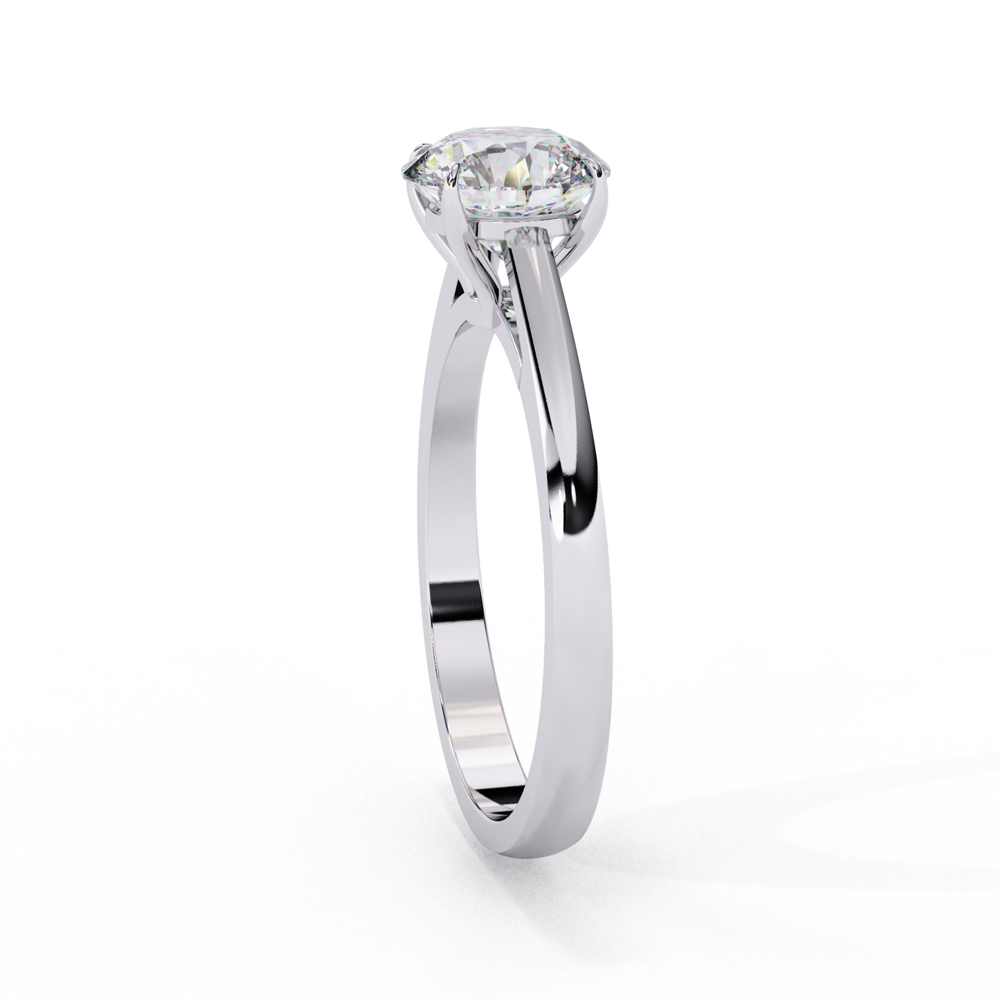 white gold / moissanite, white gold / lab grown