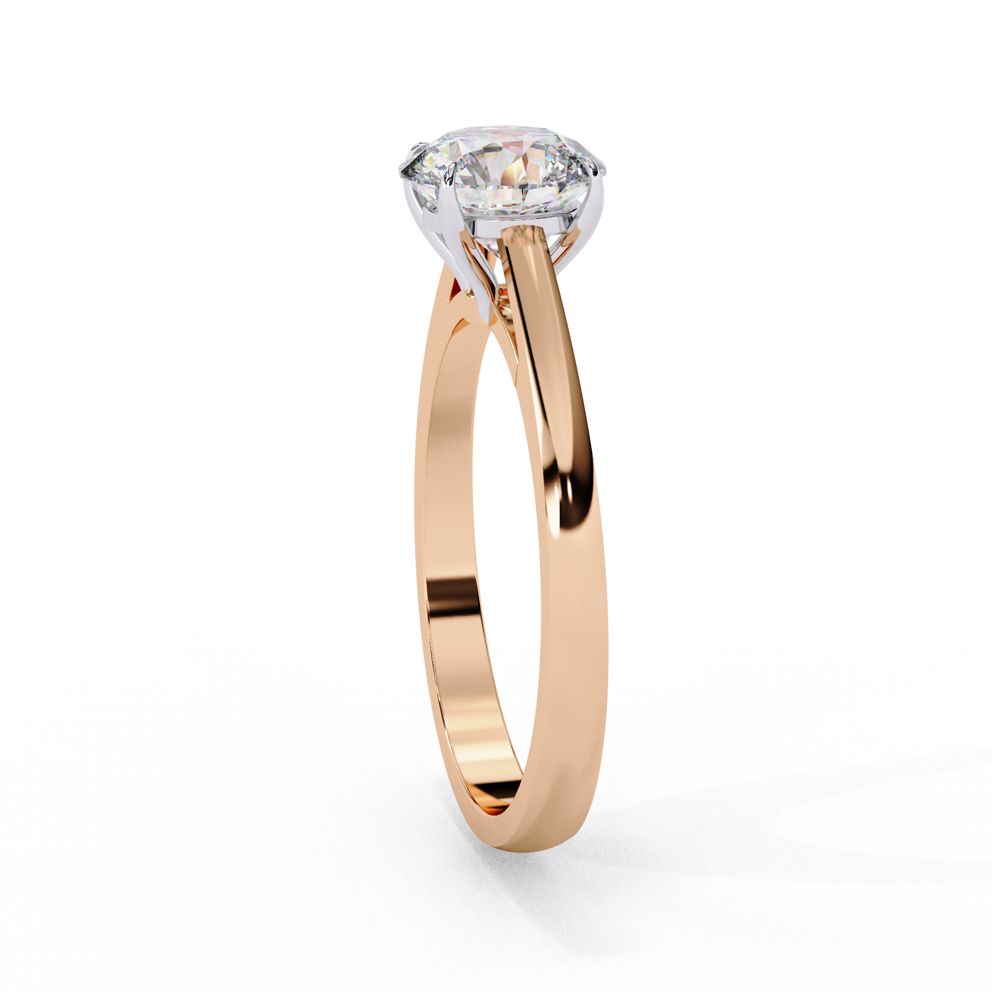 Rose Gold / Moissanite, Rose Gold / Lab Grown