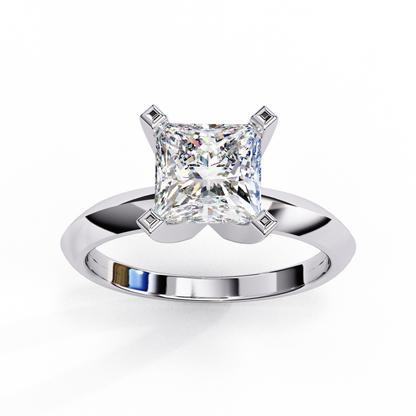 White Gold / Moissanite, White Gold / Lab Grown