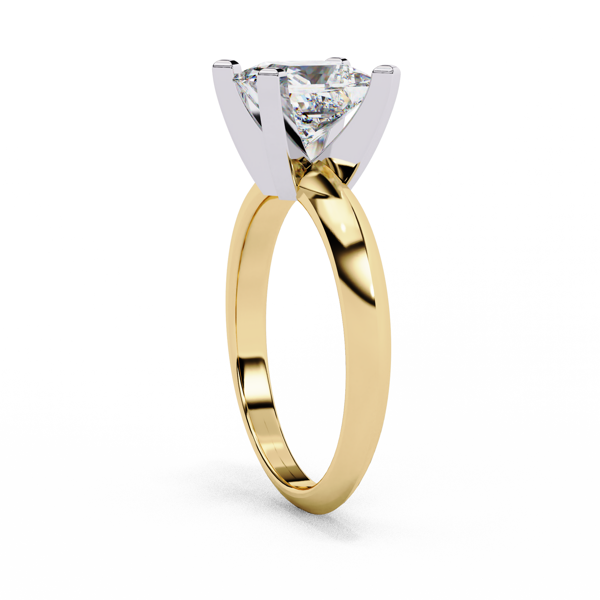 Yellow Gold / Moissanite, Yellow Gold / Lab Grown