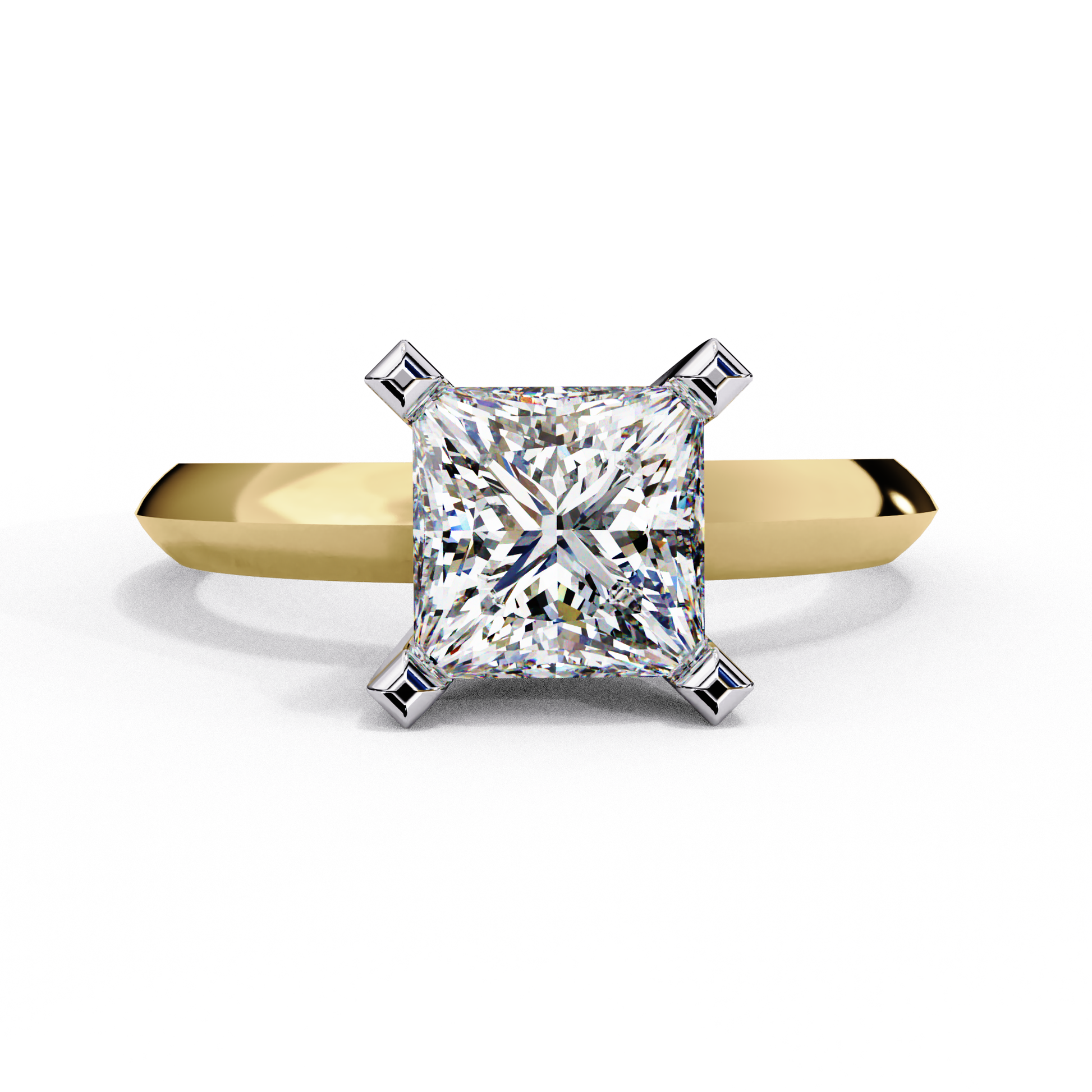 Yellow Gold / Moissanite, Yellow Gold / Lab Grown