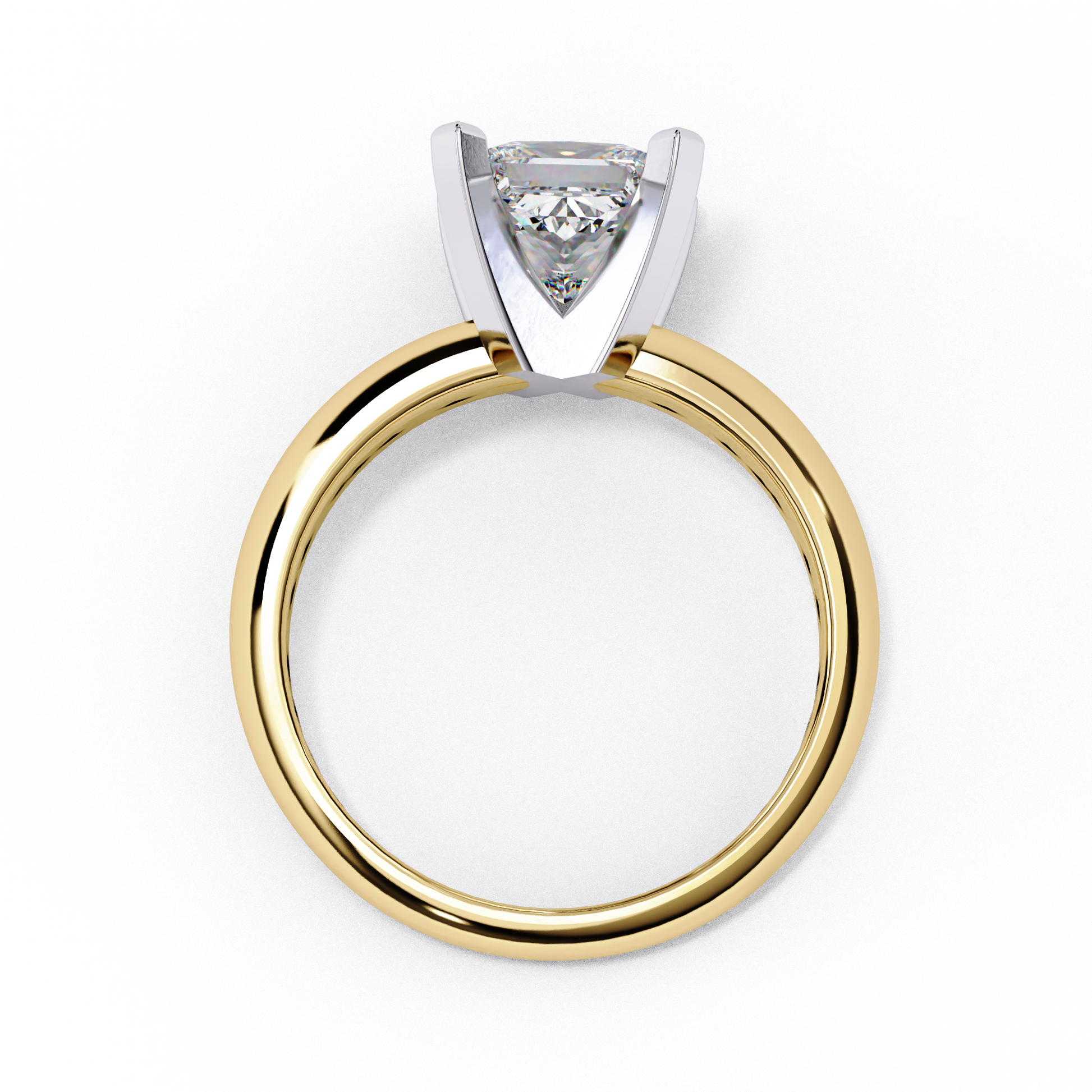 Yellow Gold / Moissanite, Yellow Gold / Lab Grown