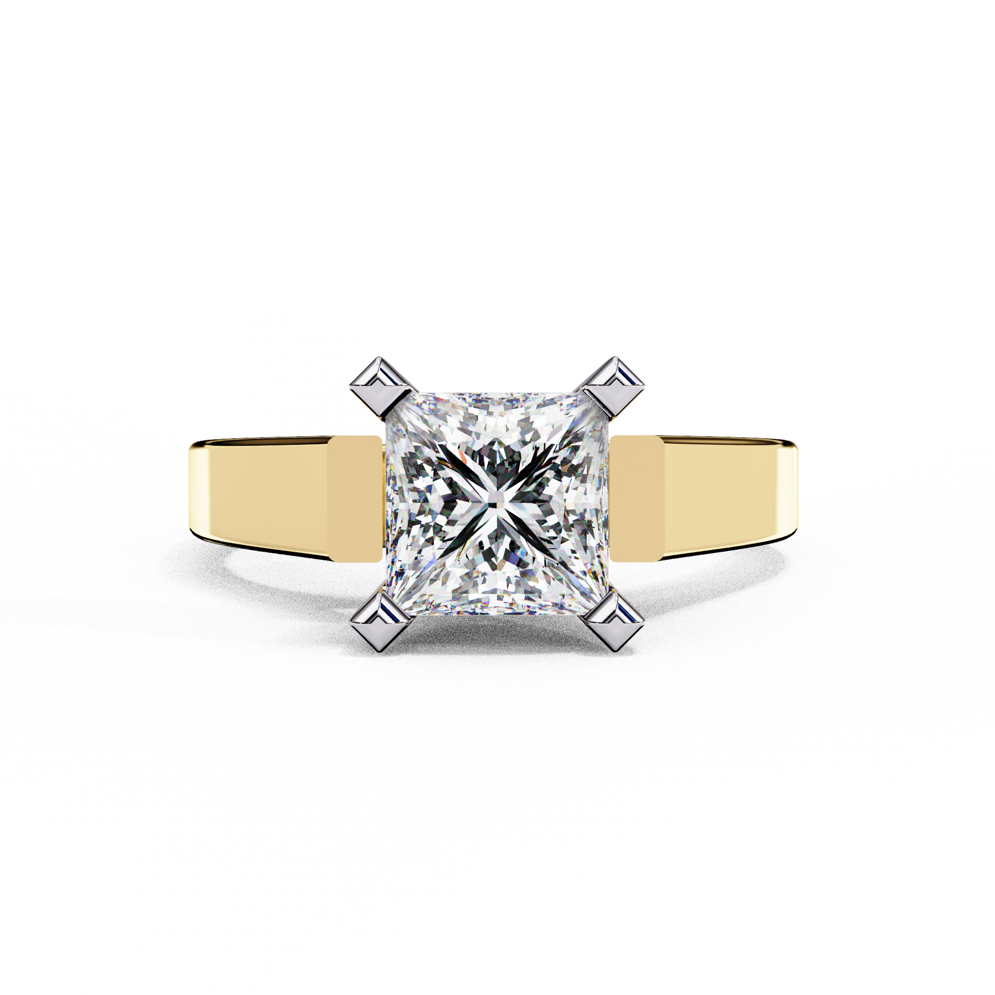 Yellow Gold / Moissanite, Yellow Gold / Lab Grown