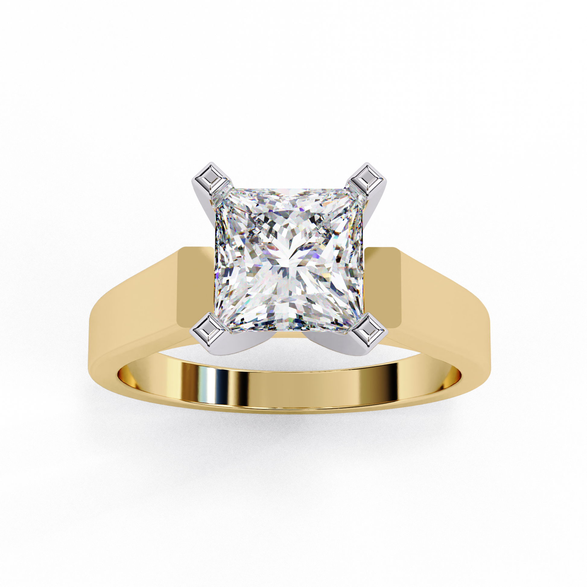 Yellow Gold / Moissanite, Yellow Gold / Lab Grown