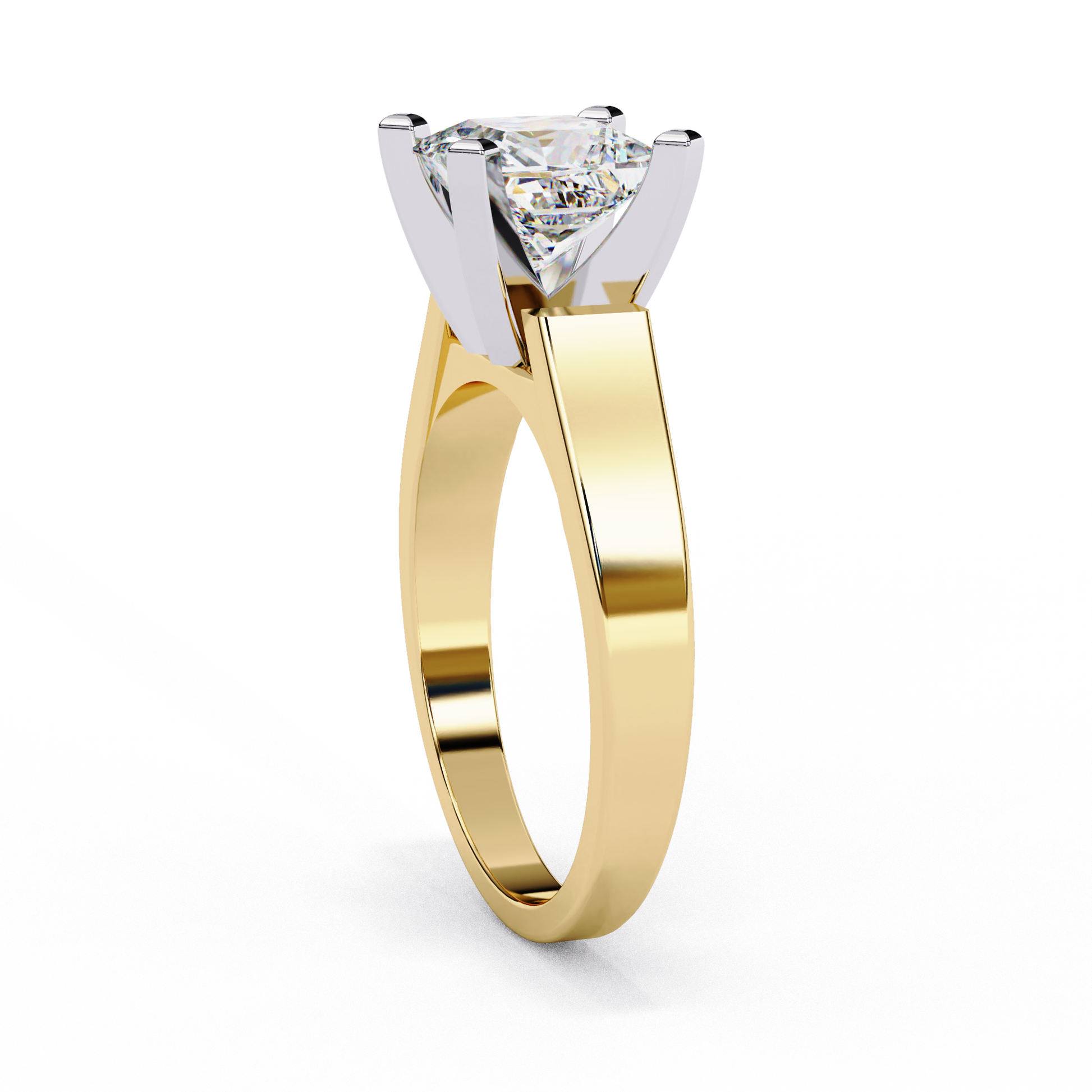 Yellow Gold / Moissanite, Yellow Gold / Lab Grown