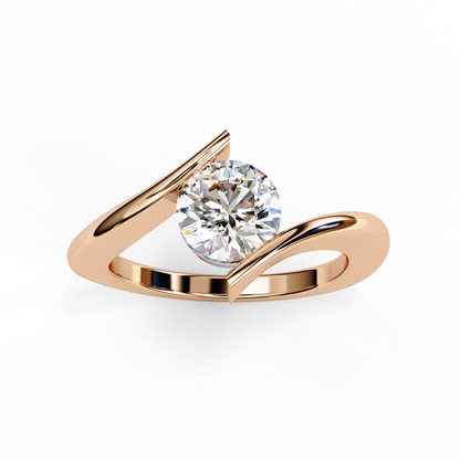 Rose Gold / Moissanite, Rose Gold / Lab Grown