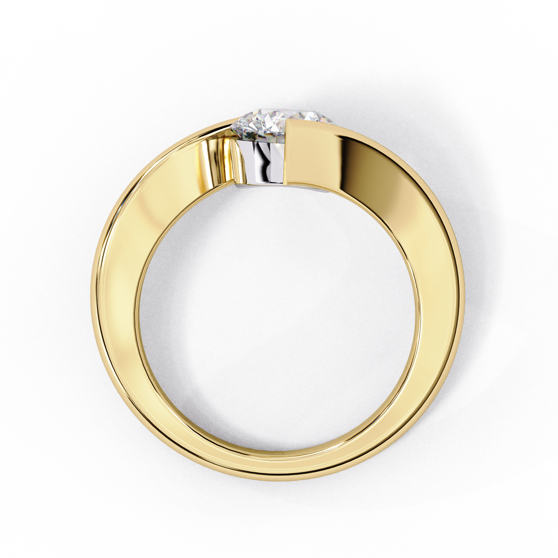 Yellow Gold / Moissanite, Yellow Gold / Lab Grown
