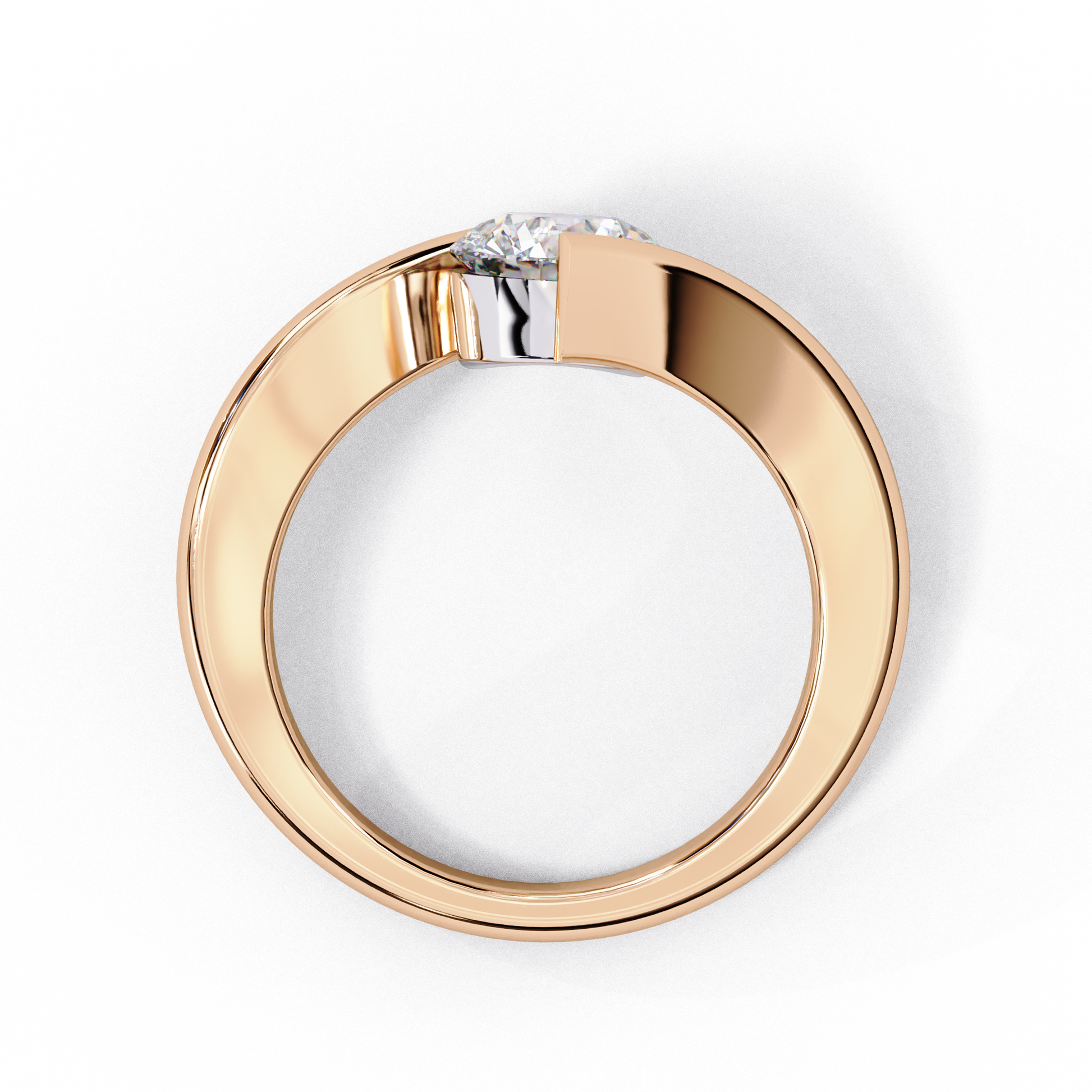 Rose Gold / Moissanite, Rose Gold / Lab Grown
