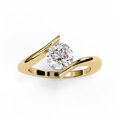 Yellow Gold / Moissanite, Yellow Gold / Lab Grown