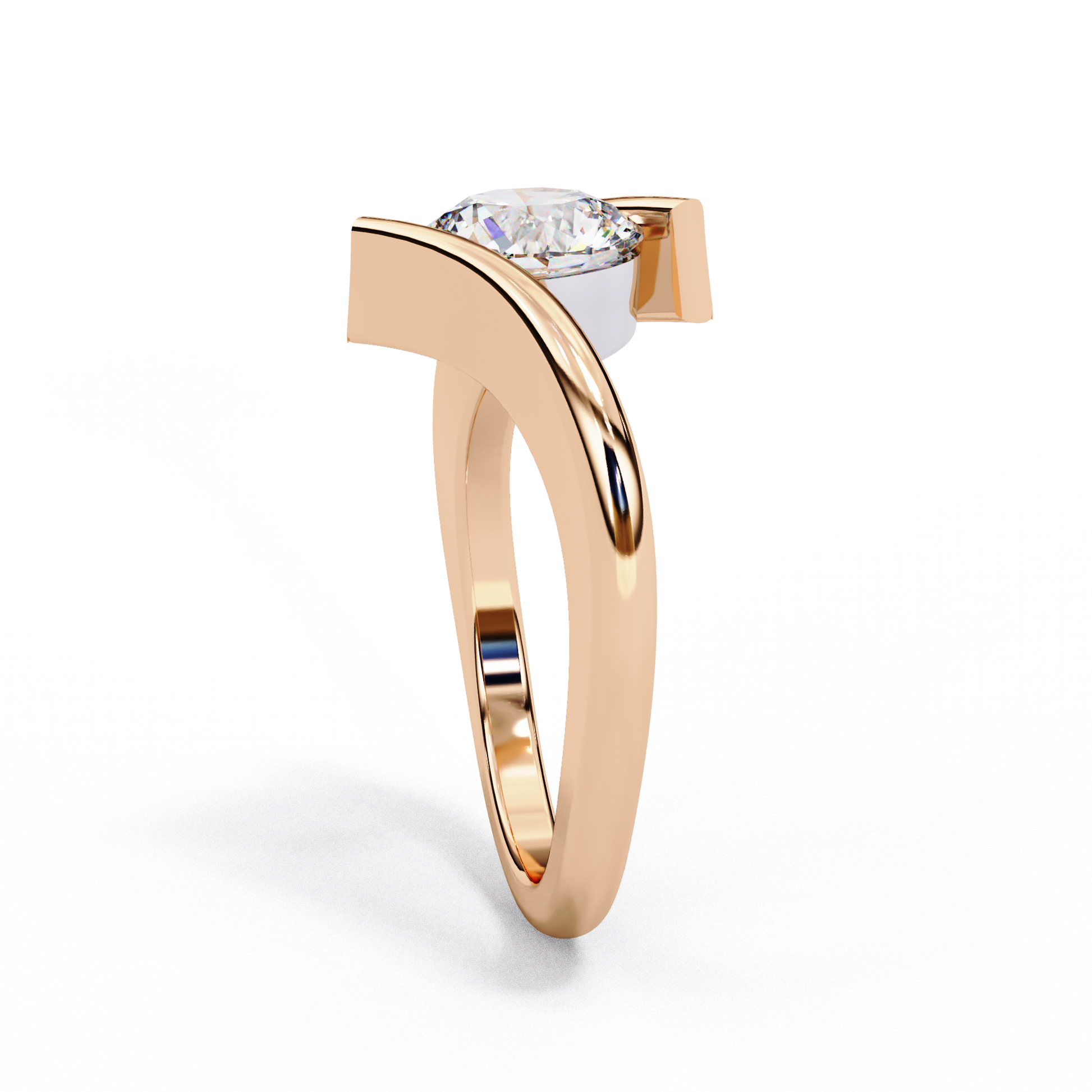 Rose Gold / Moissanite, Rose Gold / Lab Grown