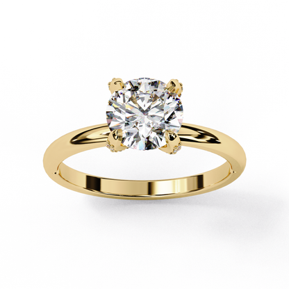 Yellow Gold / Moissanite, Yellow Gold / Lab Grown