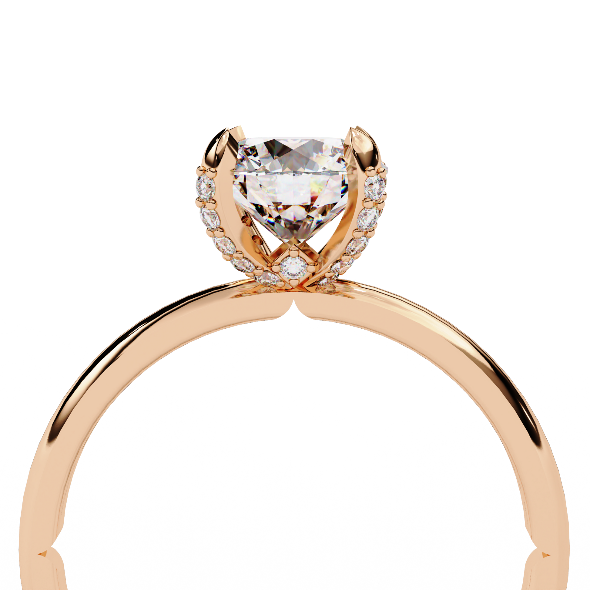 Rose Gold / Moissanite, Rose Gold / Lab Grown