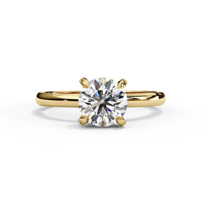 Yellow Gold / Moissanite, Yellow Gold / Lab Grown
