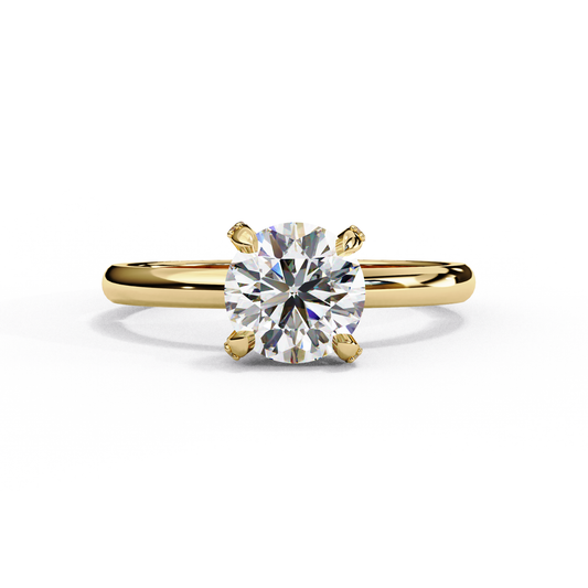 Yellow Gold / Moissanite, Yellow Gold / Lab Grown