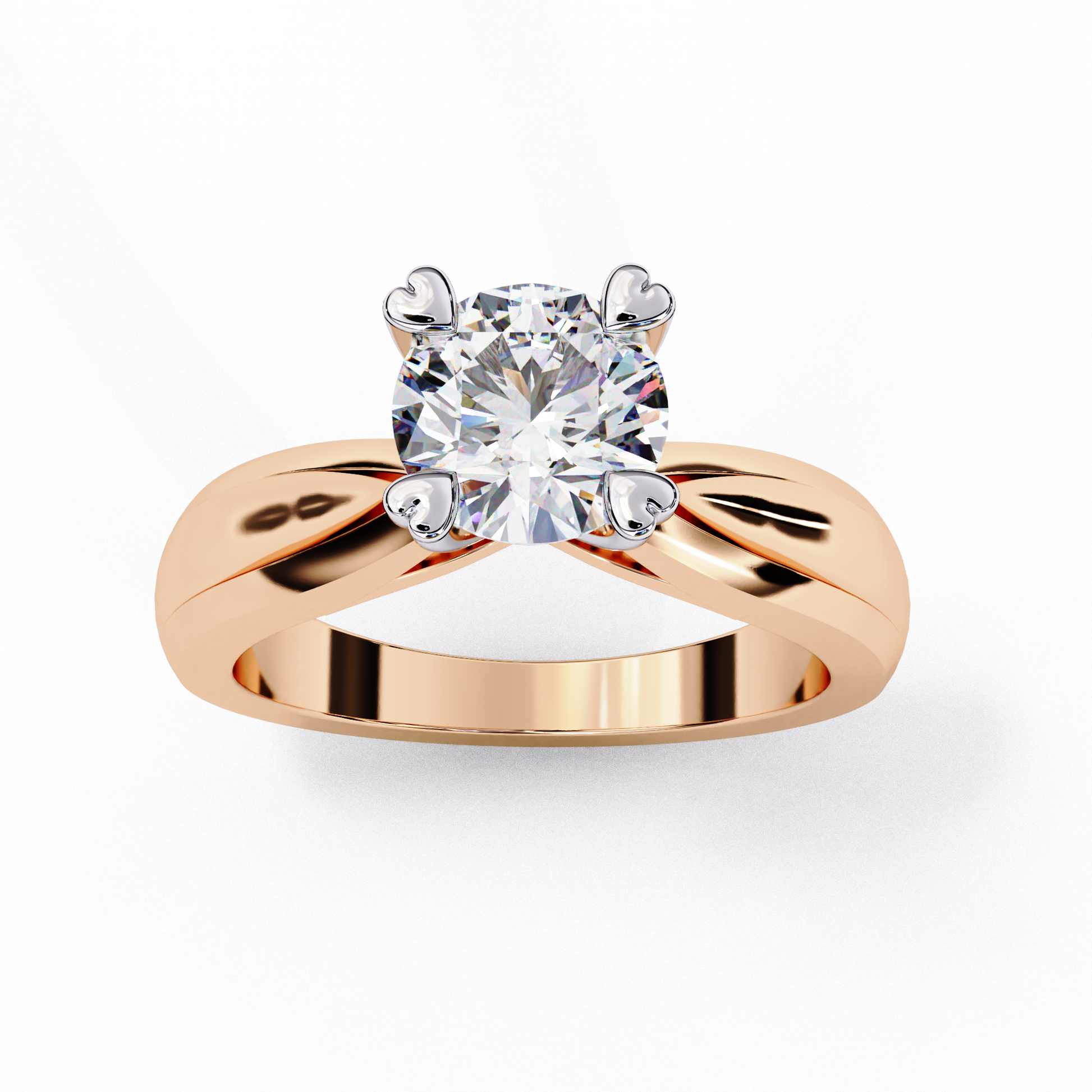 Rose Gold / Moissanite, Rose Gold / Lab Grown