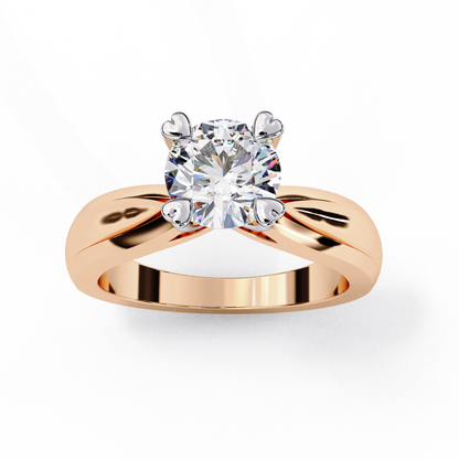 Rose Gold / Moissanite, Rose Gold / Lab Grown