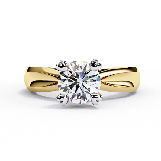 Yellow Gold / Moissanite, Yellow Gold / Lab Grown