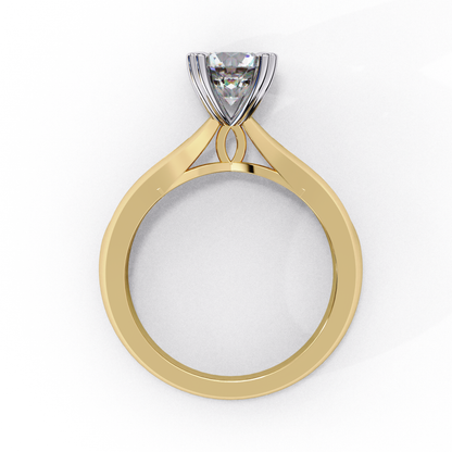 Yellow Gold / Moissanite, Yellow Gold / Lab Grown