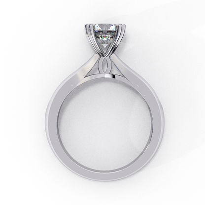 White Gold / Moissanite, White Gold / Lab Grown