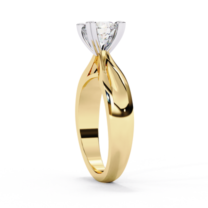 Yellow Gold / Moissanite, Yellow Gold / Lab Grown