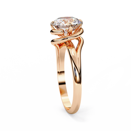 Rose Gold / Moissanite, Rose Gold / Lab Grown