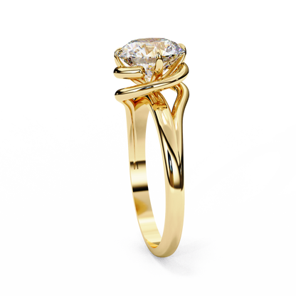 Yellow Gold / Moissanite, Yellow Gold / Lab Grown