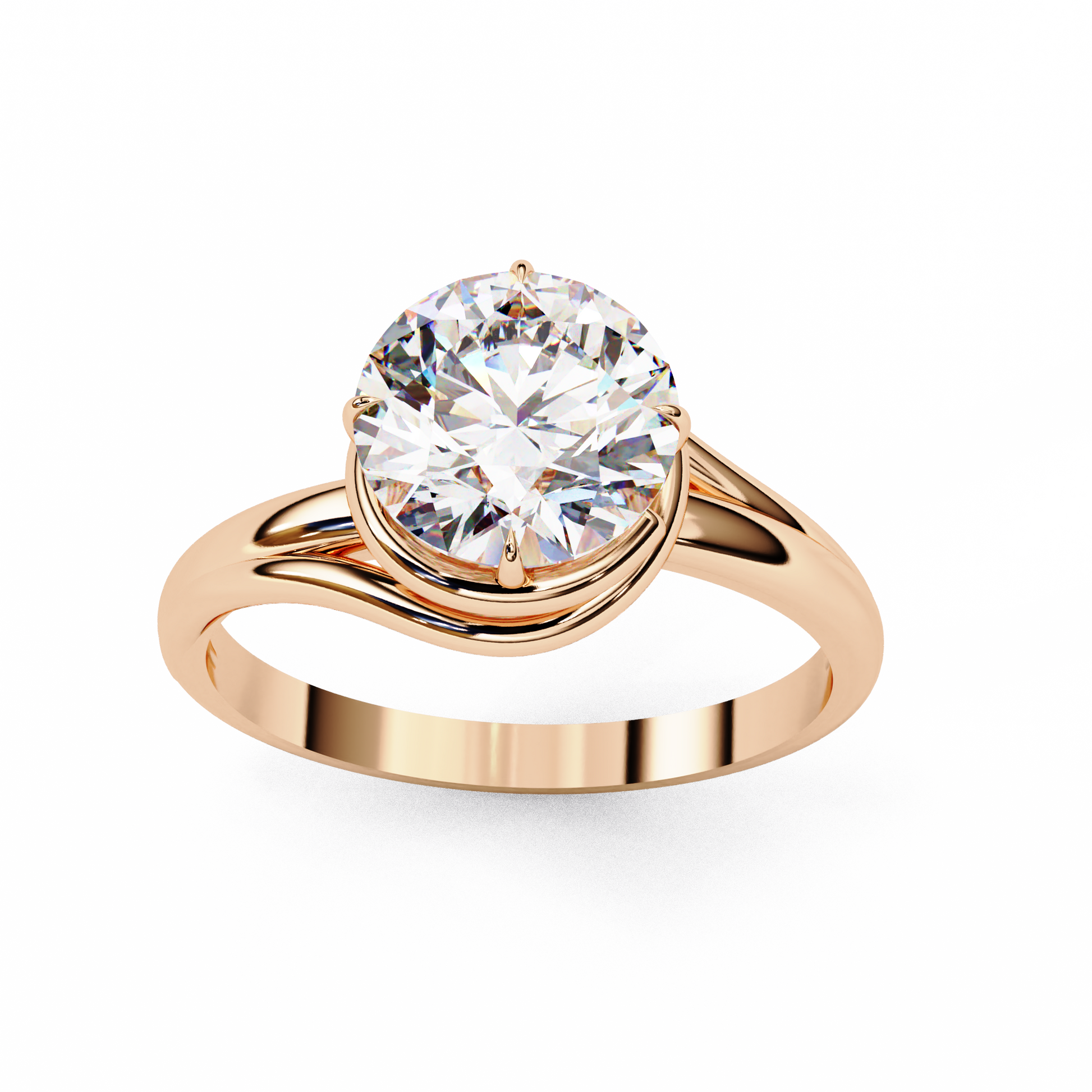 Rose Gold / Moissanite, Rose Gold / Lab Grown