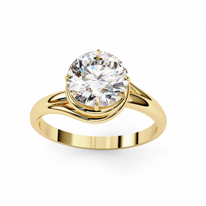 Yellow Gold / Moissanite, Yellow Gold / Lab Grown