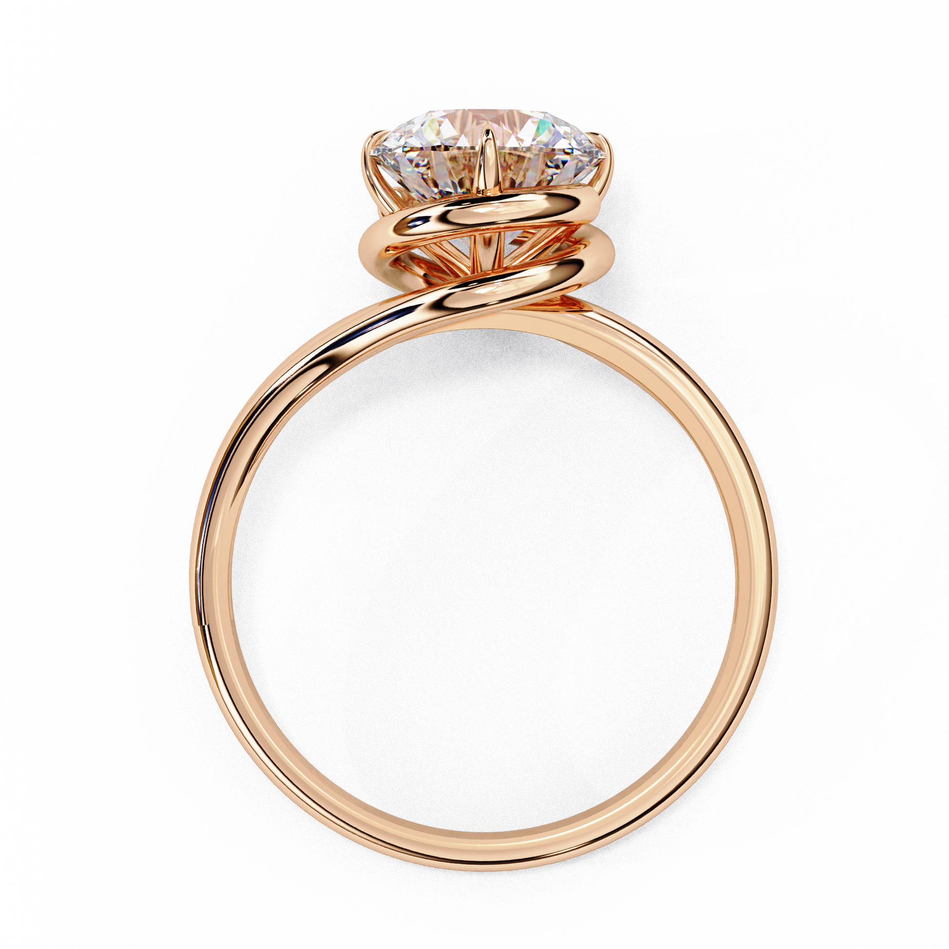 Rose Gold / Moissanite, Rose Gold / Lab Grown