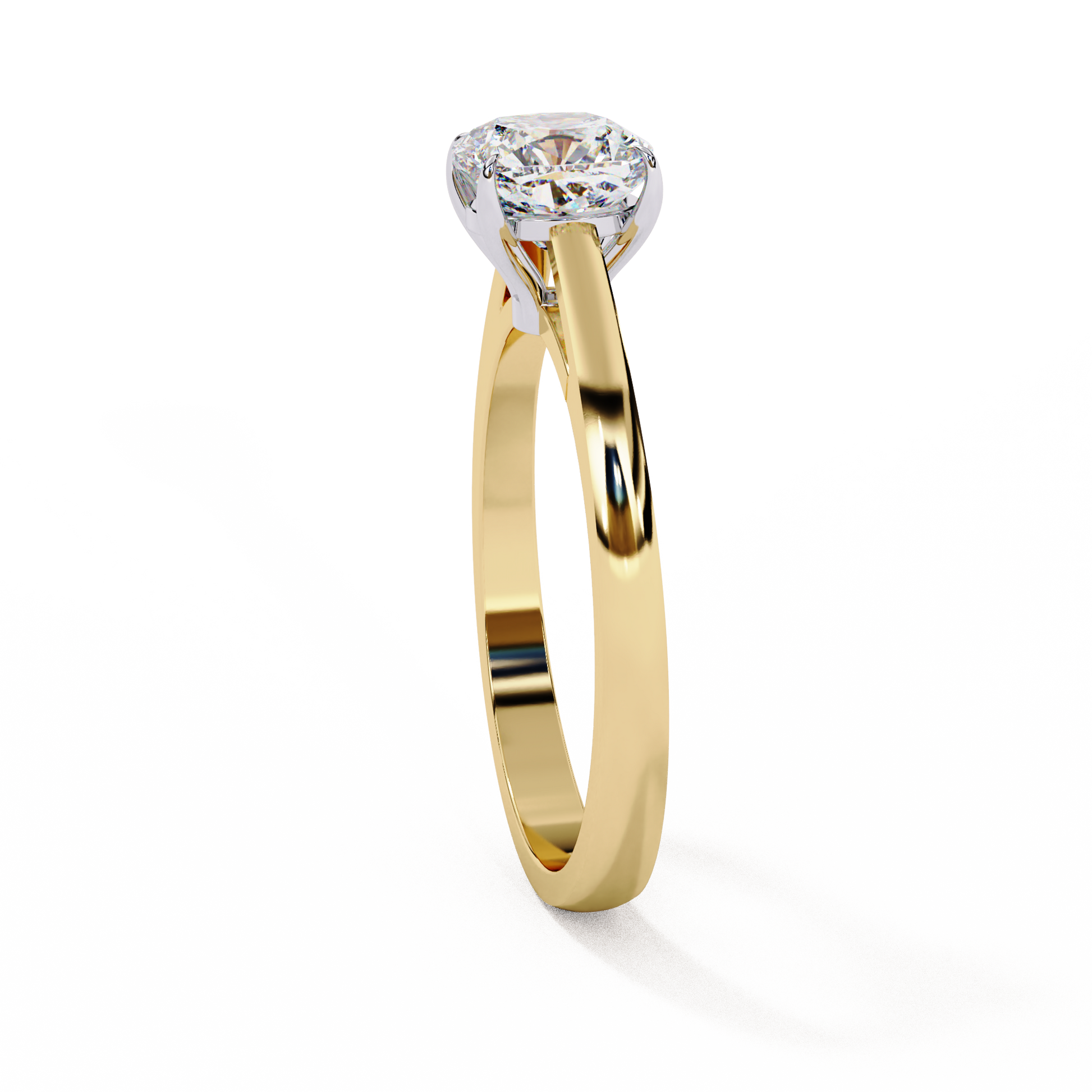 Yellow Gold / Moissanite, Yellow Gold / Lab Grown