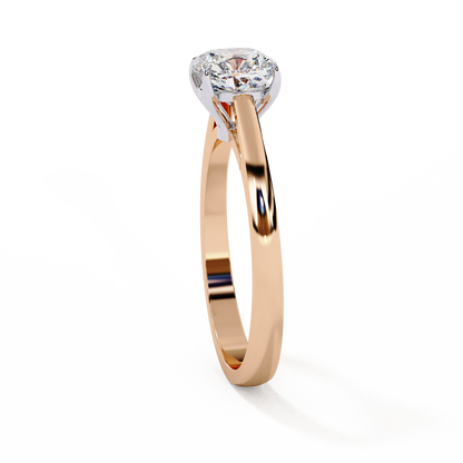 Rose Gold / Moissanite, Rose Gold / Lab Grown