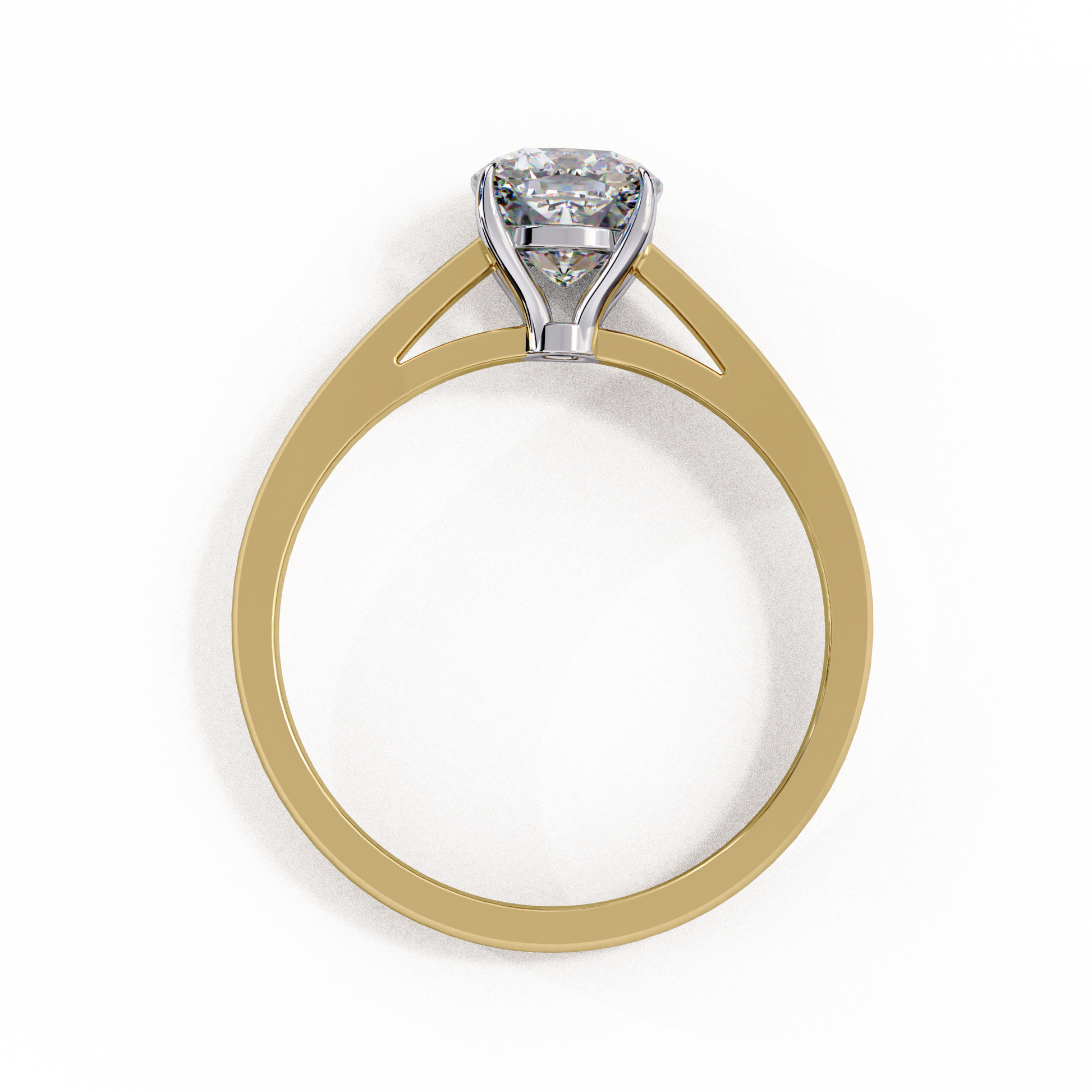 Yellow Gold / Moissanite, Yellow Gold / Lab Grown