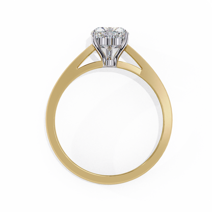 Yellow Gold / Moissanite, Yellow Gold / Lab Grown