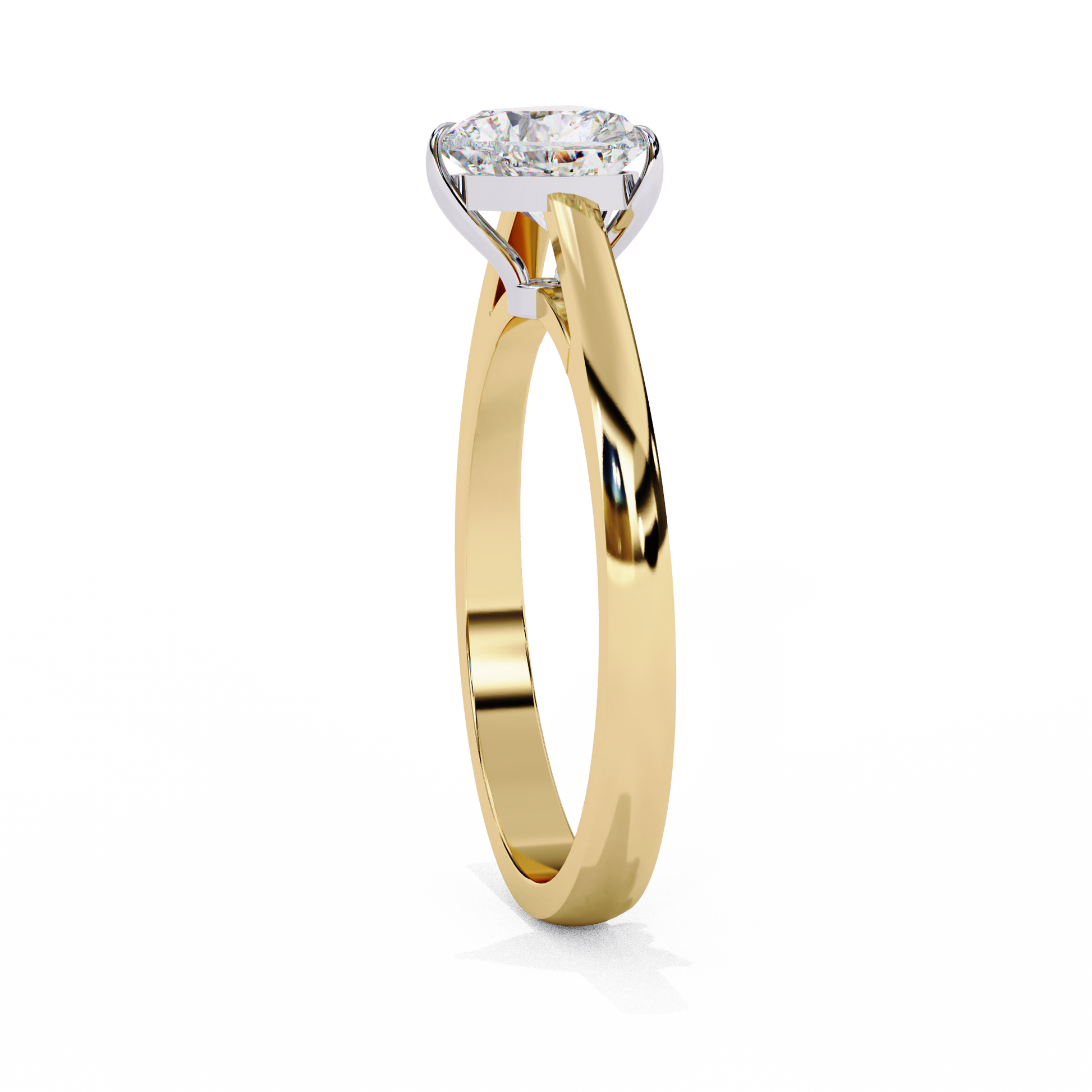 Yellow Gold / Moissanite, Yellow Gold / Lab Grown