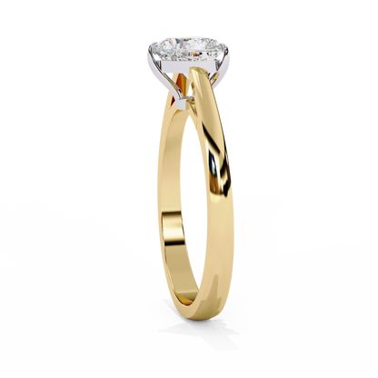 Yellow Gold / Moissanite, Yellow Gold / Lab Grown