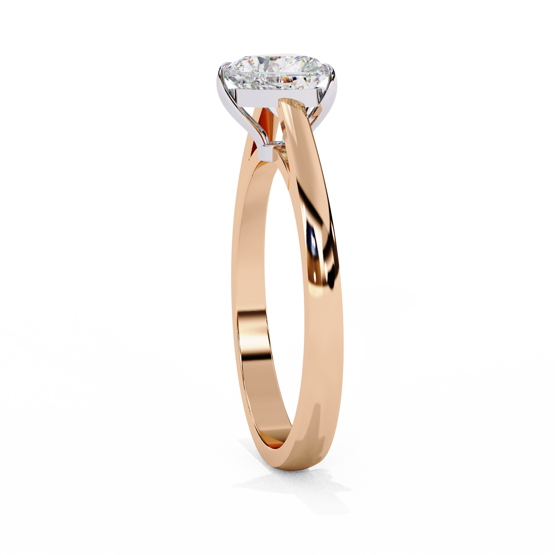 Rose Gold / Moissanite, Rose Gold / Lab Grown