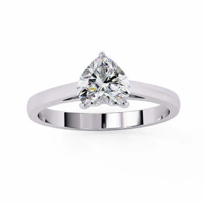 White Gold / Moissanite, White Gold / Lab Grown