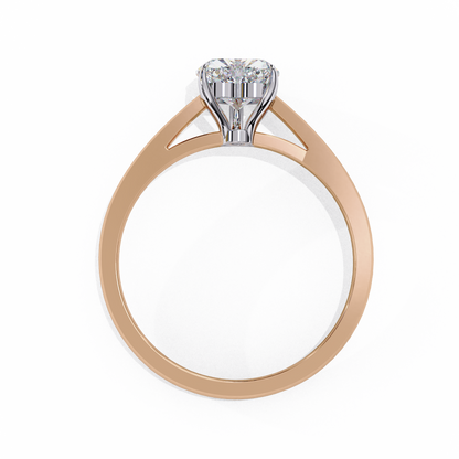 Rose Gold / Moissanite, Rose Gold / Lab Grown